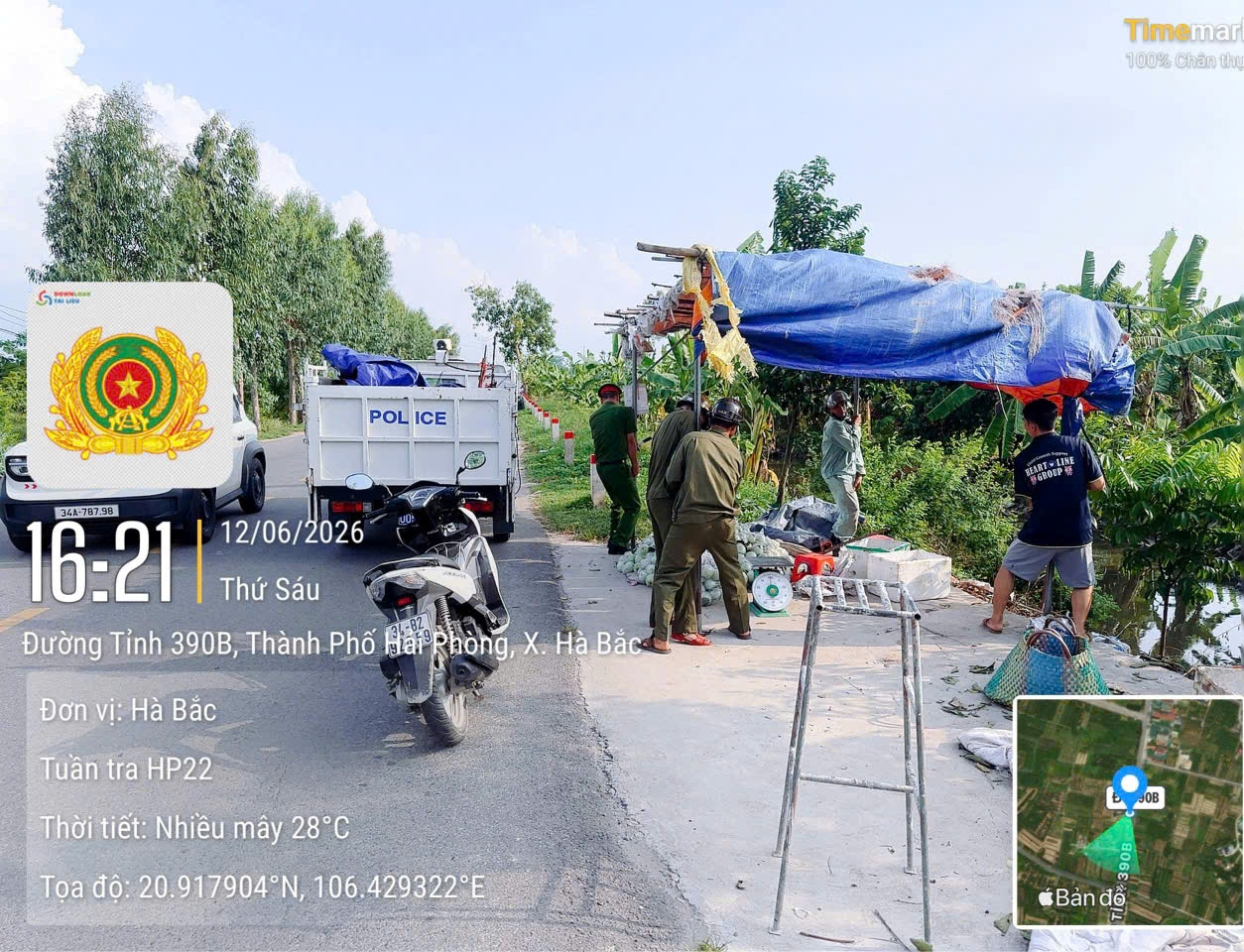 Công an xã Hà Bắc: Kết quả khả quan sau hơn 30 ngày quyết liệt lập lại trật tự lòng đường, vỉa hè